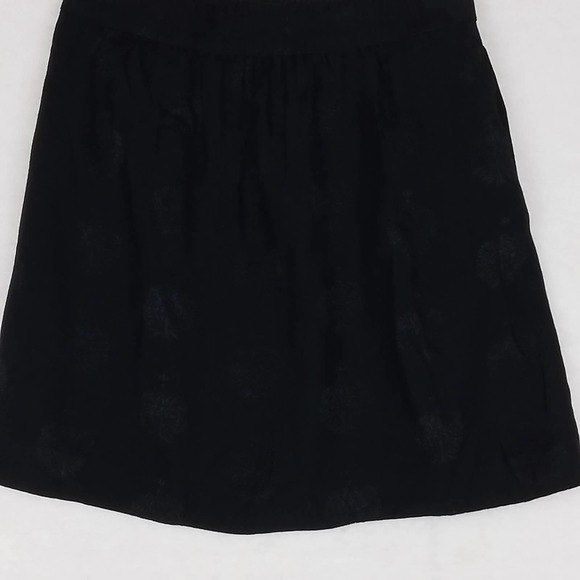 Loft Lined Mini Skirt Size Medium in Black‎ w/ Damask Style Print - Picture 4 of 11